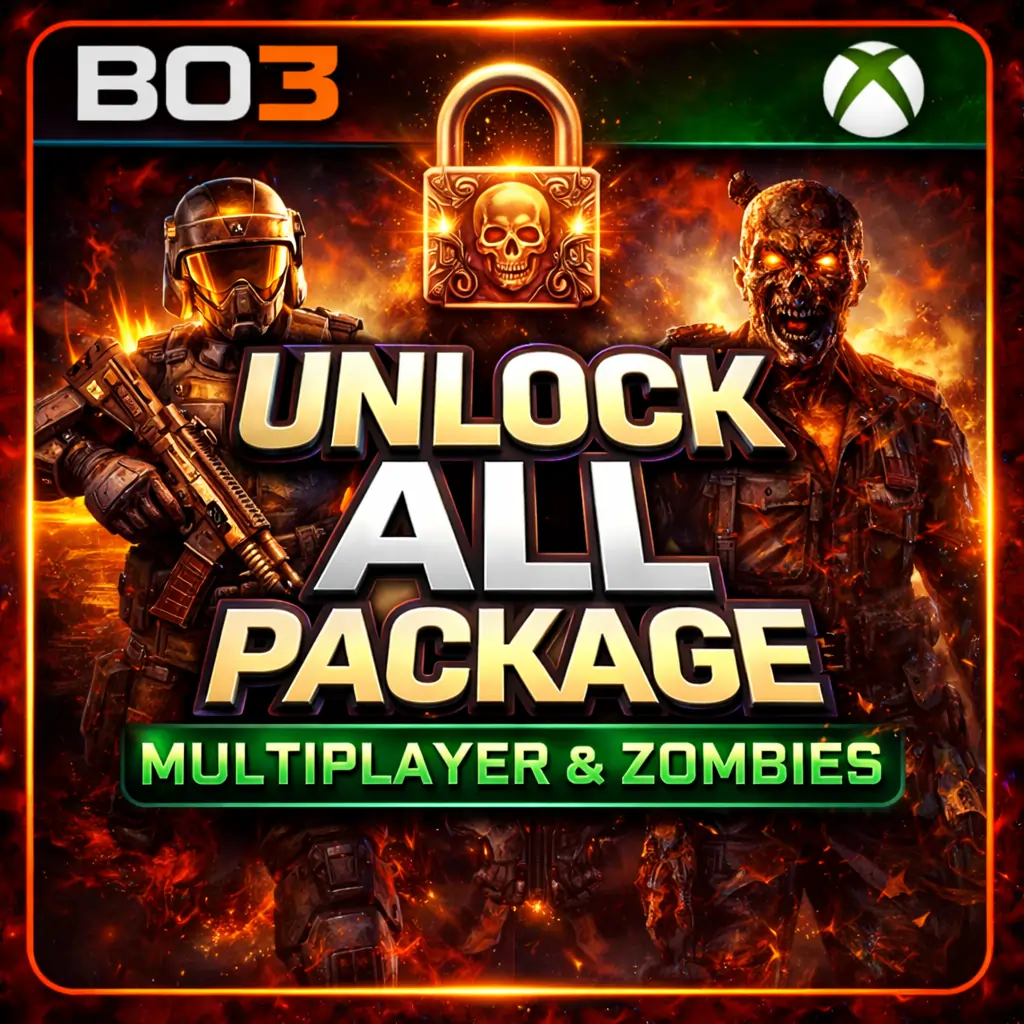 Xbox BO3 - Multiplayer/Zombies Unlock All Packages