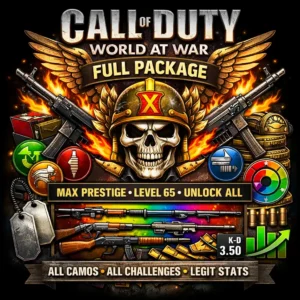 Xbox – World at War – Full Package (Prestige, Unlock All, Legit Stats and More!) Xbox – World at War – Full Package (Prestige, Unlock All, Legit Stats and More!)