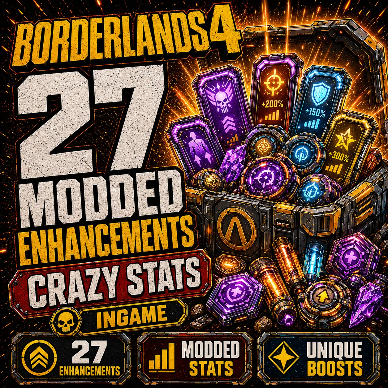 Borderlands 4 - 27 Modded Enhancements (CRAZY STATS)