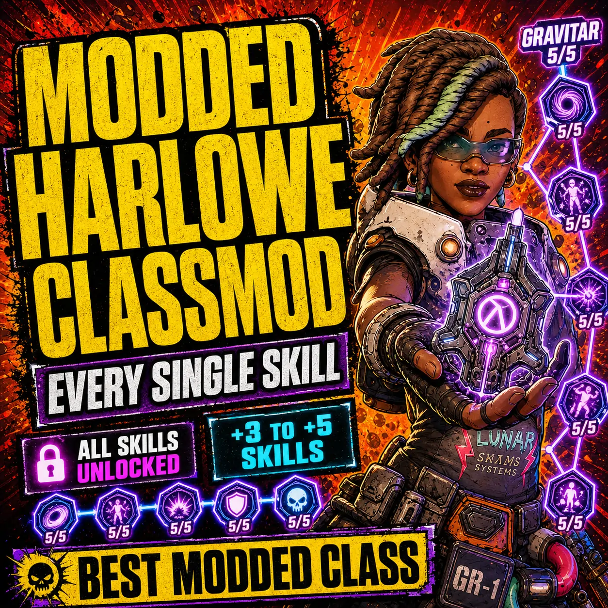 Borderlands 4 - Modded Harlowe Classmode - Has Every Single Skill - Best Modded Class