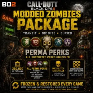 PlayStation – BO2 Modded Zombies Package (Perma 250K in the Bank & All Perma-Perks & More!) [PS5/PS4]