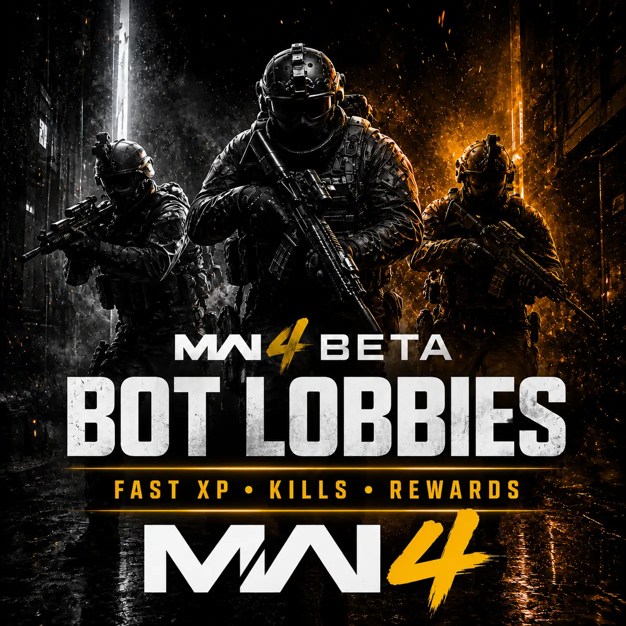 Modern Warfare 4 (MW4) – Beta Bot Lobbies – XP, Kills & Camo Grind Modern Warfare 4 (MW4) – Beta Bot Lobbies – XP, Kills & Camo Grind